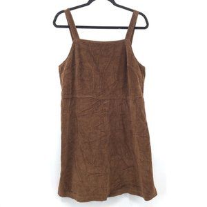 American Eagle Women's Sz XL Brown Corduroy Pullover Jumper Mini Dress Nwot